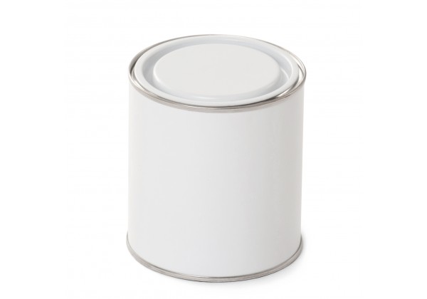 1 litre White Lever Lid Tin - Internally Plain