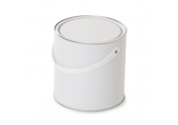 2.5 litre White Lever Lid Tin - Internally Lacquered